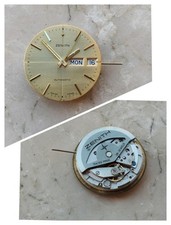 70s ZENITH AUTOMATIC CAL. 405 DAY/DATE WATCH MOVEMENT MOVIMENTO UHREN DEFY NOS