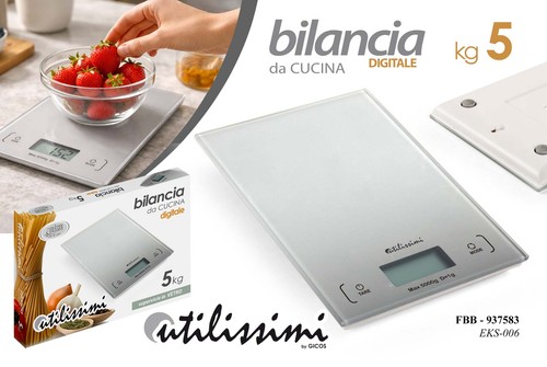 Bilancia cucina digitale vetro
