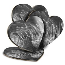 4x Sottobicchieri Cuore MDF -