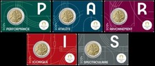 2 Euro FRANCIA 2024 OLIMPIADI PARIGI 2024 (5 coin card) - 2 € commemorativi