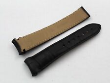 Cinturino Omega Originale Pelle Alligatore Nero Ansa Curva 21/18mm Deployante