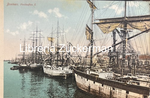 Cartolina nave ship bremen - ship,