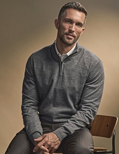 Maglione uomo mezza - , zip