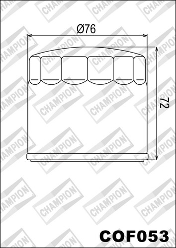 Cof053 filtro olio champion - filtro,