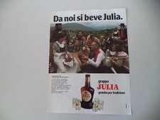 advertising Pubblicità 1980 GRAPPA JULIA e SAGRA DEI MACCAGNANI A CAVALESE