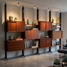 Libreria parete vintage - libreria,