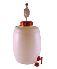 BOTTICELLA BOTTE FERMENTATORE plastica da Lt.25 con rubinetto e gorgogliatore 