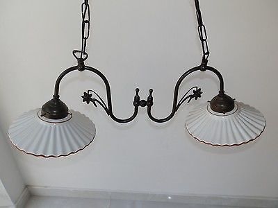 Lampadario liberty ottone - lampadario,