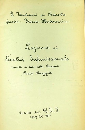 Lezioni analisi - lezioni, di