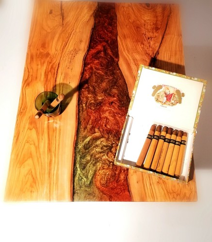 Tavolinetto legno resina - tavolinetto,