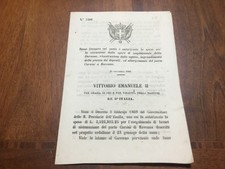 RAVENNA - 1866 - PORTO CORSINI - DECRETO AMPLIAMENTO PORTO