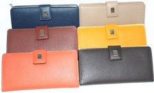 Portafoglio Donna in Vera Pelle Porta carte di credito monete a libro borsellino