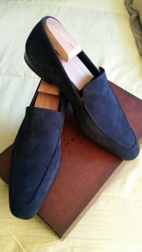 Mocassini uomo scamosciati blu