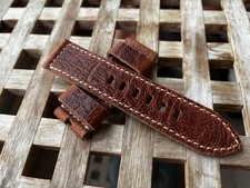 Cinturino orologio 28 mm fatto a mano, pelle. Horween Afrikaner, per VDB Vintage