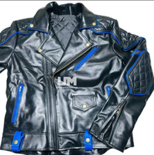 Giacca biker uomo vera pelle