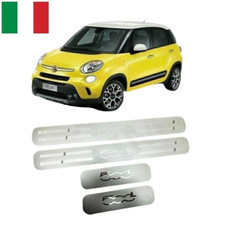 Set 4 Battitacco Pedane Sottoporta in Acciaio Compatibili per Fiat 500L 500 L