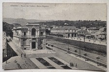 Cartolina Cosenza Piazza Valdesi banca popolare animata paesaggistica T17