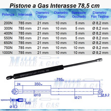 2 pezzi PISTONE MOLLA A GAS