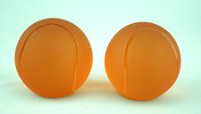 La Murrina Coppia fermacarte vetro Murano sabbiato arancione Palle tennis 1900