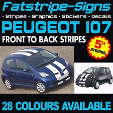 da montare PEUGEOT 107 STRISCE GRAFICHE DECALCOMANIE ADESIVI VINILE GTI PUG 1.0 1.4 VIPER