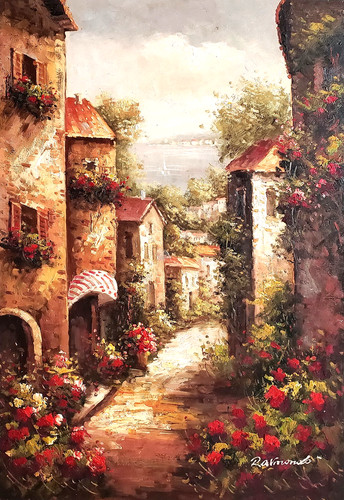 Villaggio toscano 36x24 - villaggio,