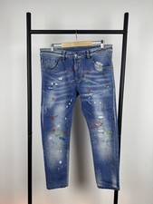 Jeans uomo blu cropped