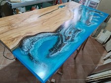 Tavolo Ulivo Resina Rivertable