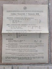 Condensatori Per Radio DUCATI MANENS Listino Catalogo anteguerra originale 