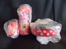 NUOVO Tupperware Minnie Mouse Magic set 16 oz ciotola bicchiere 2 tazze snack coperchio Sippy