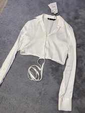 Camicia Zara bianca raso seta