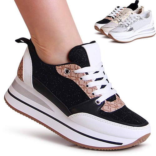 Sneaker con tacco cuneo - a,