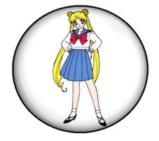 1 SPILLA - N.8 - PINS - 25 MM -SPILLETTA - cod.1 - Sailor moon