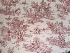 Tissu /  rideau toile de Jouy