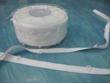 1 MT FETTUCCIA TENDE TENDA  PACCHETTO CORDINO COTONE BIANCO ANELLI 1,5 cm