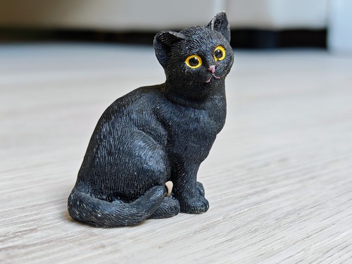 Statuetta gatto nero - gatto,