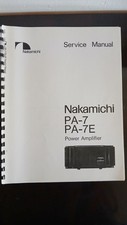 Service manual nakamichi 7 - service,