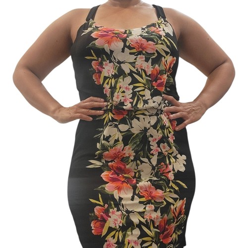 Abito blusa tropicale senza