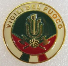 Fregio/Spilla "VIGILI DEL FUOCO - VIGILE PERMANENTE - VV.F." - Rarità - '90