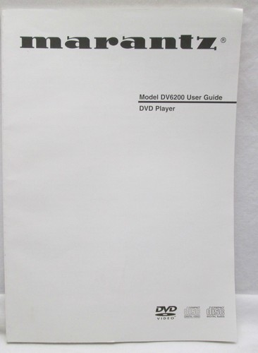 Marantz modello dv6200 - modello, manuale