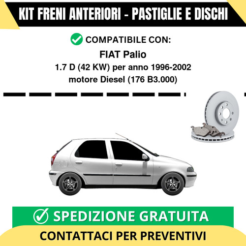 Kit freni anteriori fiat palio - fiat,