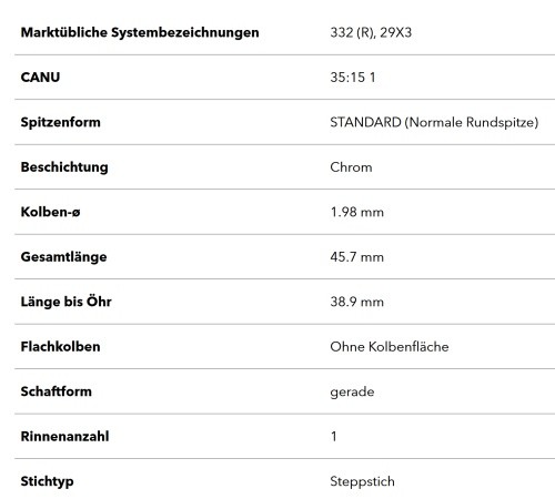 Schmetz 332 spessore 160 - 332,