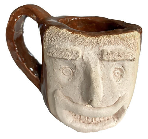 Tazza viso ceramica - , arte