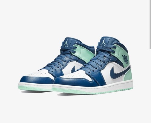 Air jordan mid blue - air,