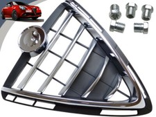 MASCHERINA GRIGLIA GRILL PARAURTI CENTRALE NERO CROMO PER ALFA ROMEO GIULIETTA