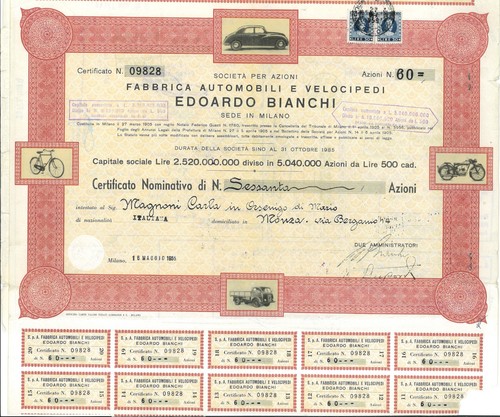 Azioni 500 fabbrica - l., 500.