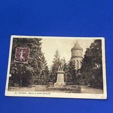 COLMAR STATUE ET JARDIN BARTHOLDI - CARTOLINA PICCOLA BIANCO E NERO