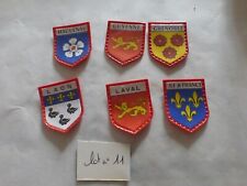 lot de 6 ÉCUSSON VILLE FRANÇAISE FRANCE LAIT / QUICK-LAIT REGILAIT) L11