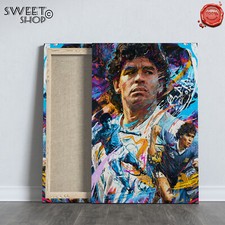 MARADONA QUADRO POP ART Stampa su Tela ALTA' QUALITA' MODERNO ARTE PIBE DE ORO