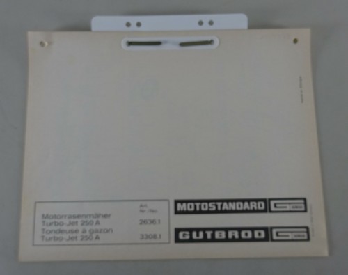 Gutbrod turbo jet 250a - gutbrod, turbo-jet