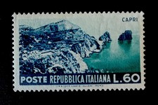 FRANCOBOLLO CAPRI SERIE TURISTICA PAESAGGI 1953 ITALIA REPUBBLICA @ MNH @